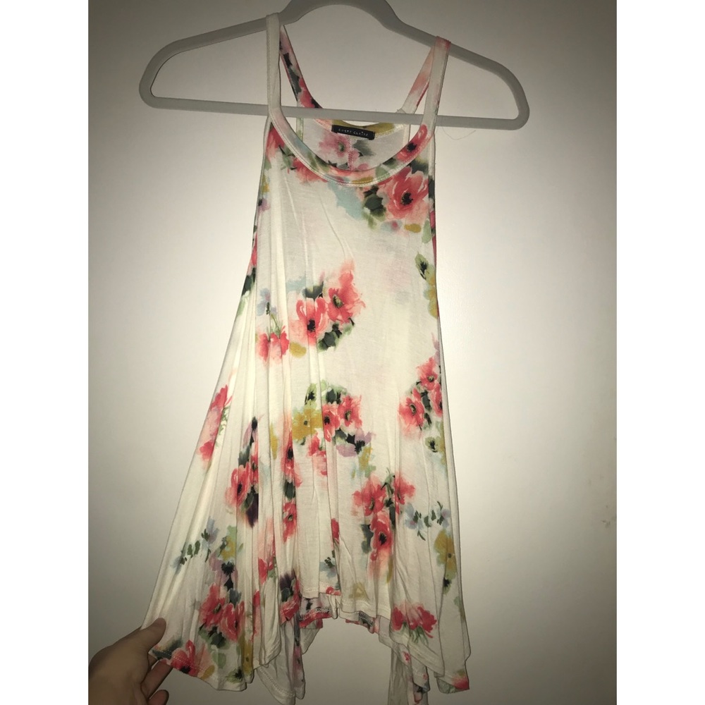 Soft white floral tank